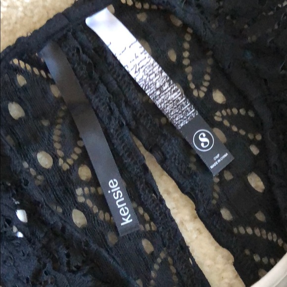 Kensie Open Back Lace Knit Top - Picture 3 of 4